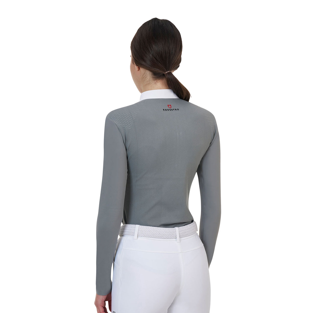 Polo concorso donna Equestro Ridertechnology manica lunga e zip | Abbigliamento | Polo da Competizione | Equestro
