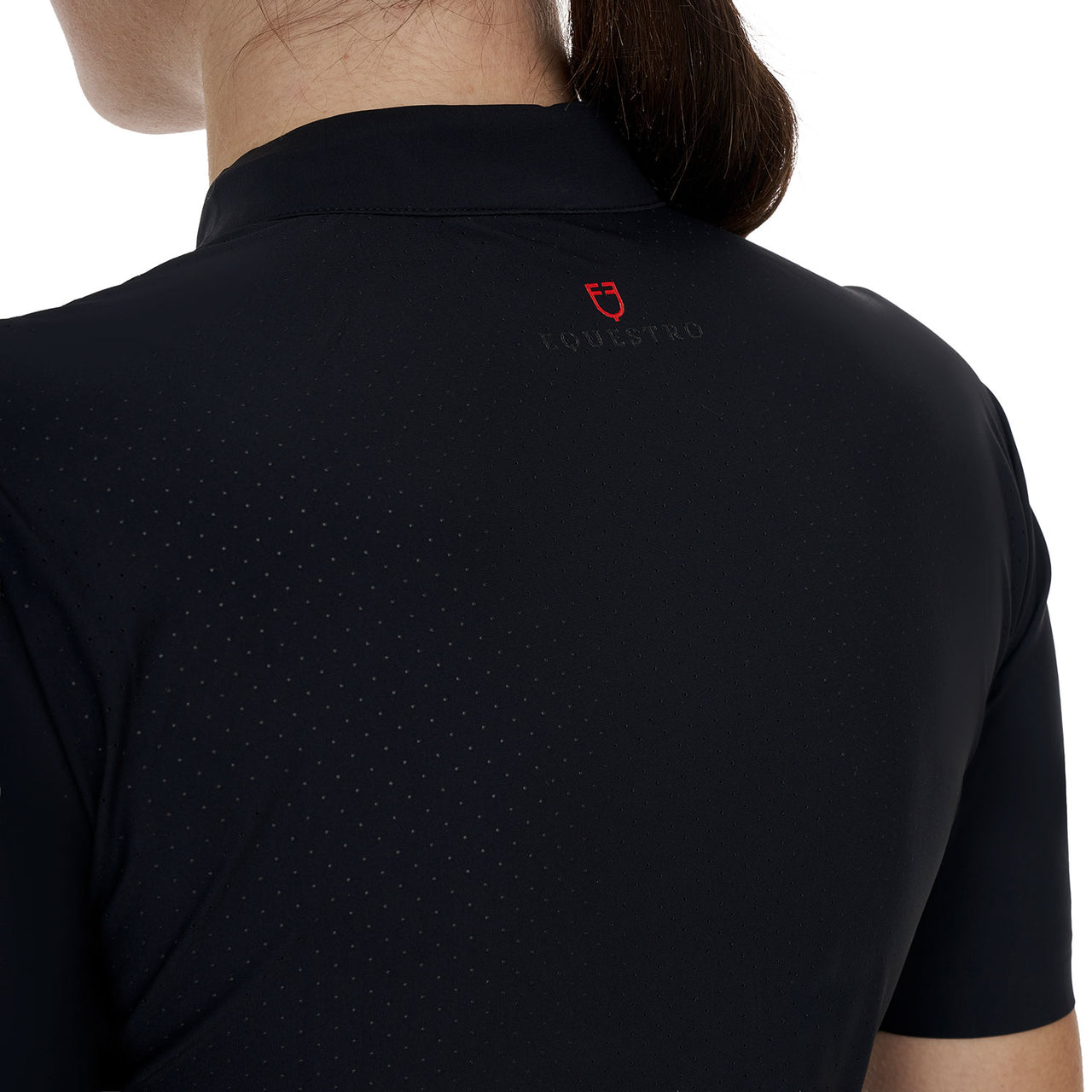 Polo training donna Equestro Ridertechnology manica corta e zip | Abbigliamento | Polo da Allenamento | Equestro