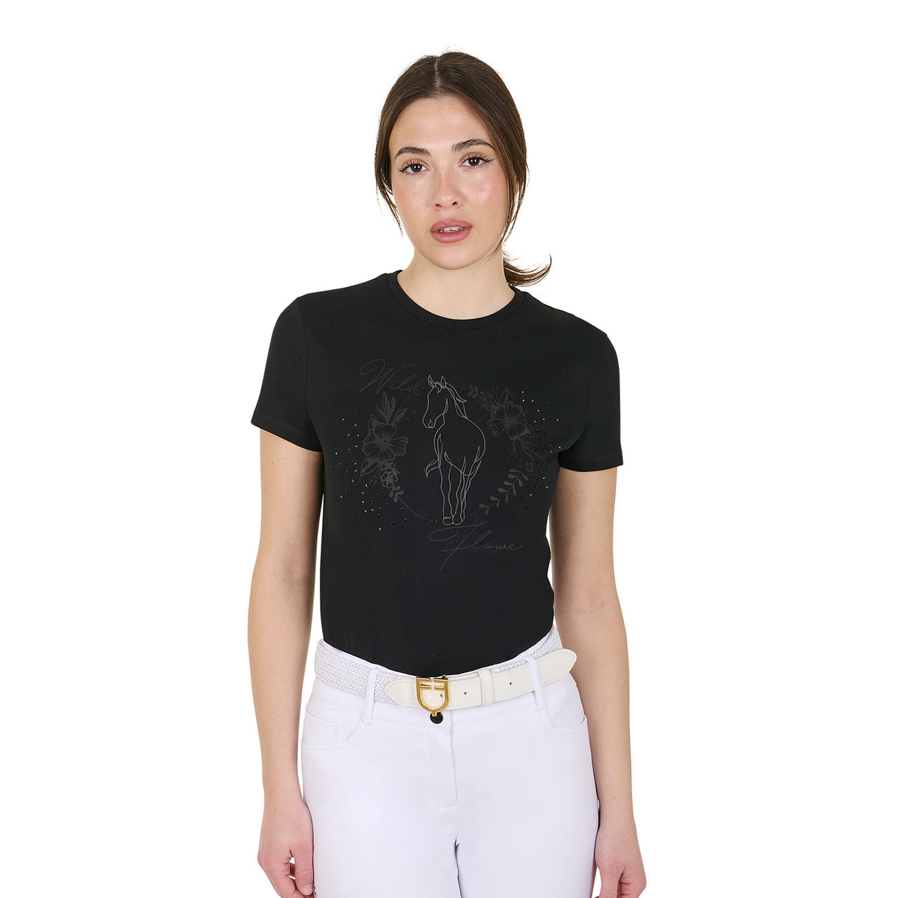T-shirt donna Wild Flower in cotone | Abbigliamento | T-Shirt | Equestro