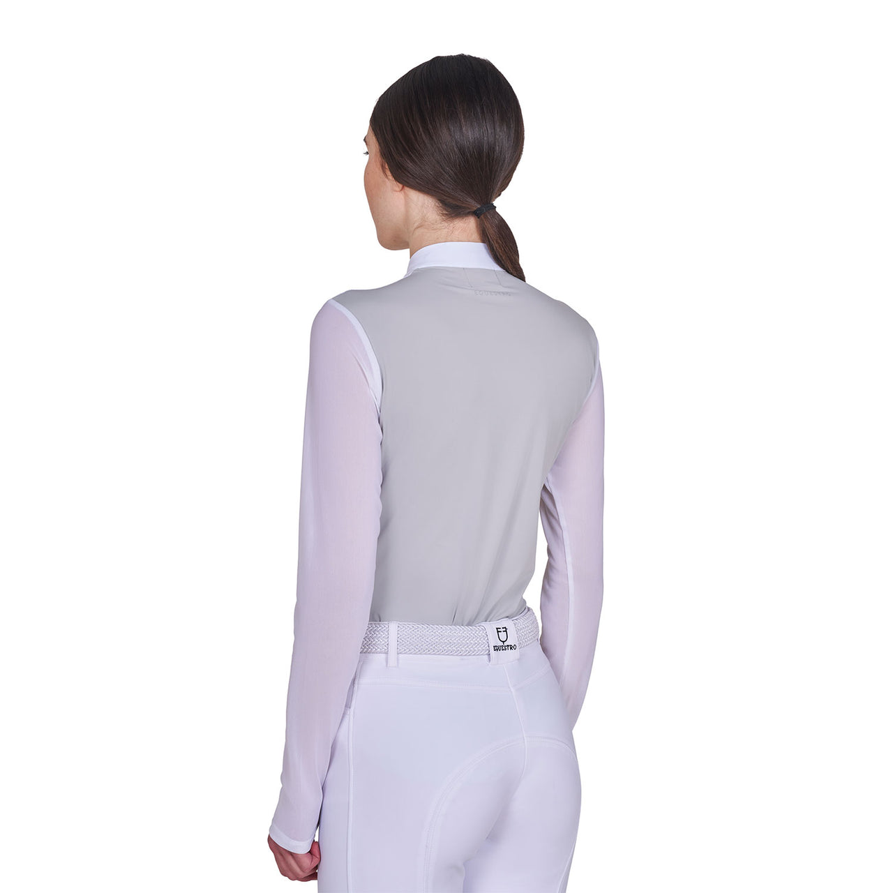 Polo concorso donna manica lunga con inserti in micro mesh | Abbigliamento | Polo da Competizione | Equestro