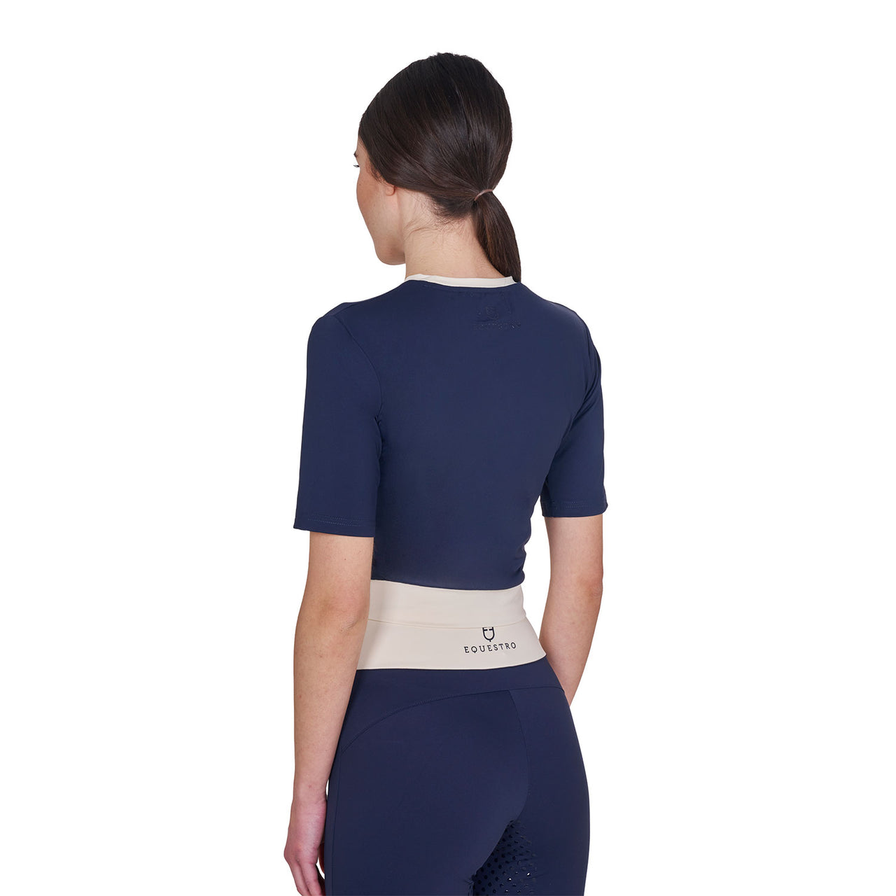 T-shirt crop donna in tessuto tecnico  | Abbigliamento | T-Shirt | Equestro