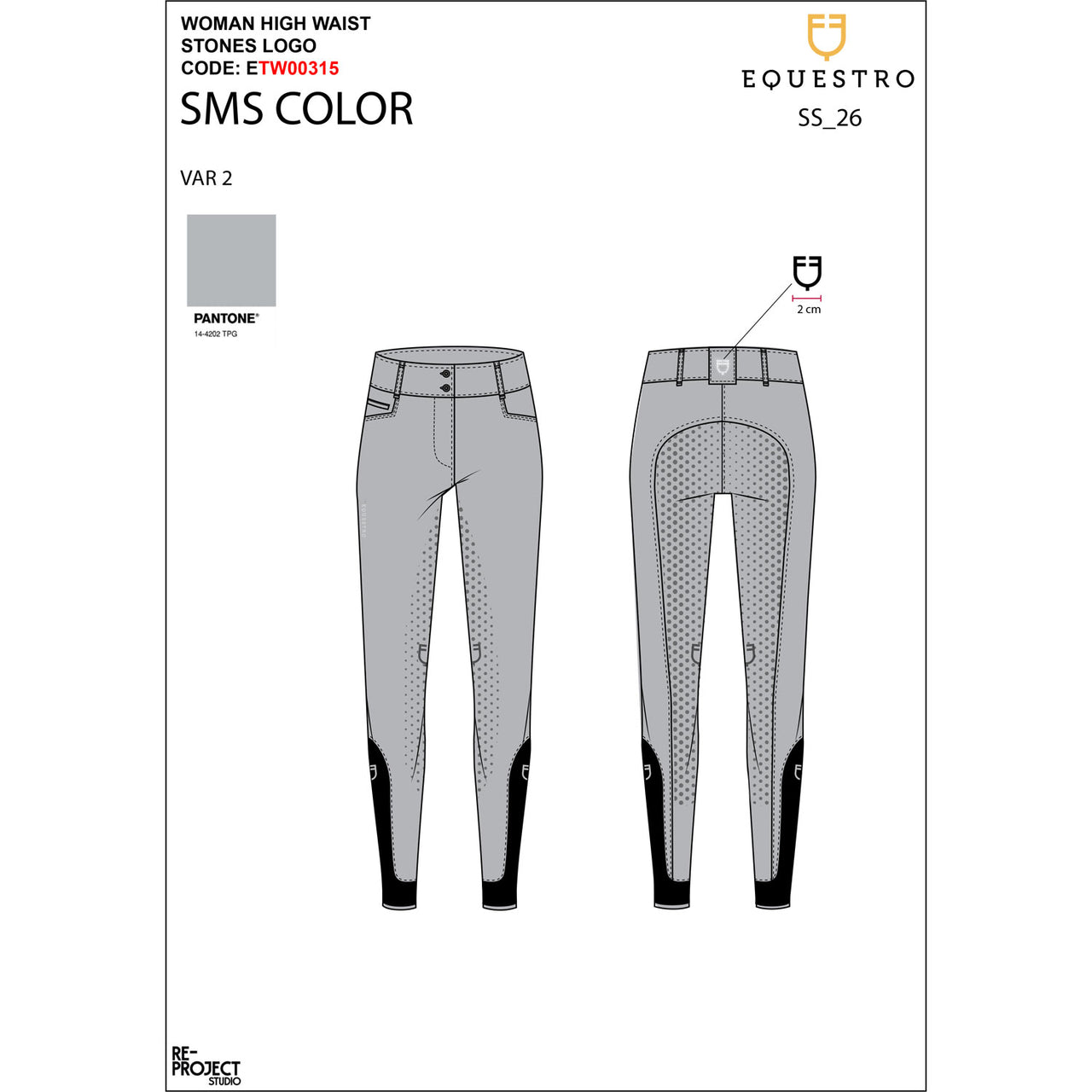 Pantaloni donna full grip a vita alta logo in strass | Abbigliamento | Pantaloni da Equitazione | Equestro