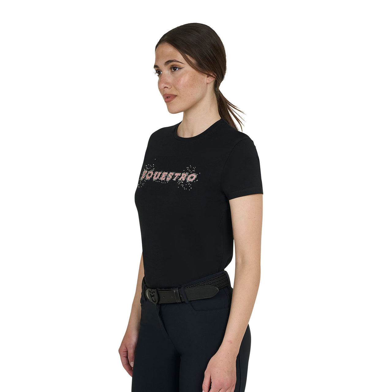T-shirt donna Strass in cotone | Abbigliamento | T-Shirt | Equestro
