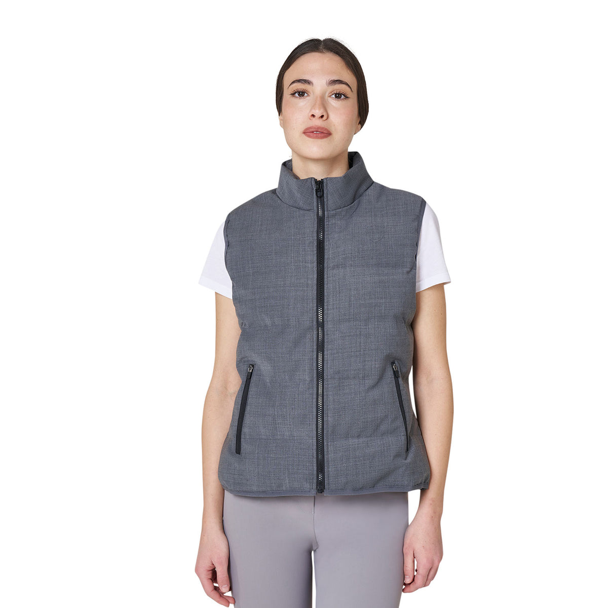 Smanicato donna trapuntato in lana | Abbigliamento | Gilet | Equestro