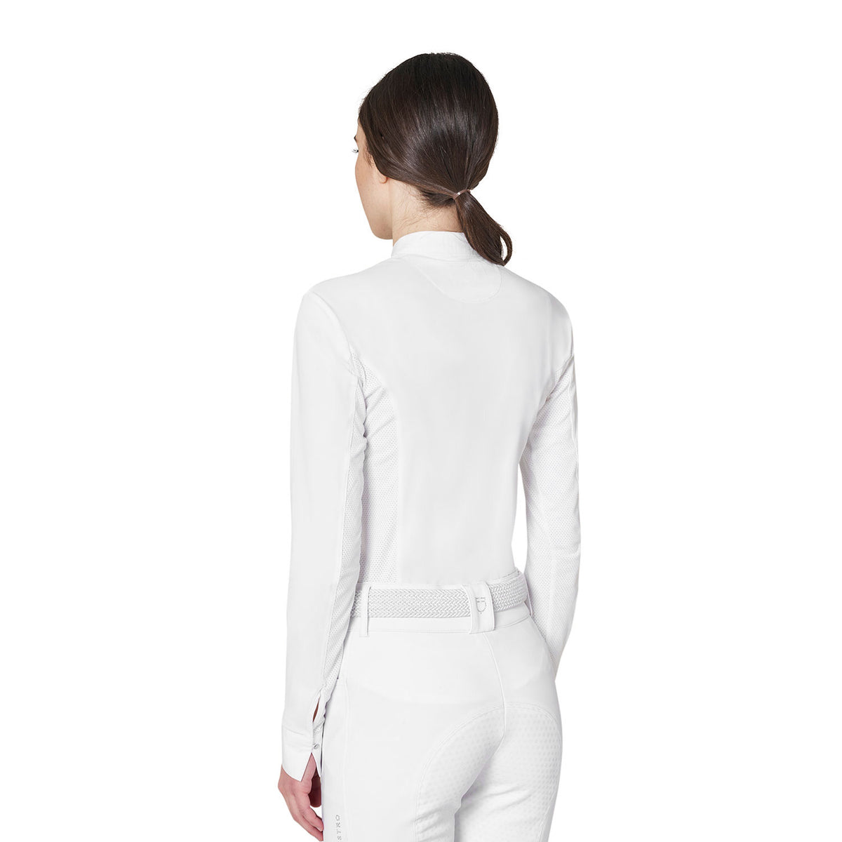 Polo concorso donna a camicia con inserti in mesh | Abbigliamento | Polo da Competizione | Equestro