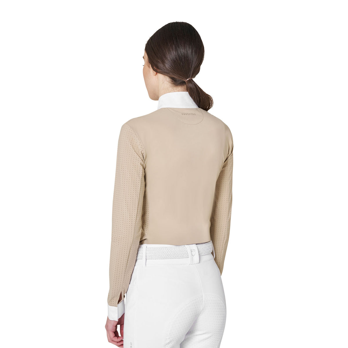 Polo concorso donna maniche lunghe traforata | Abbigliamento | Polo da Competizione | Equestro