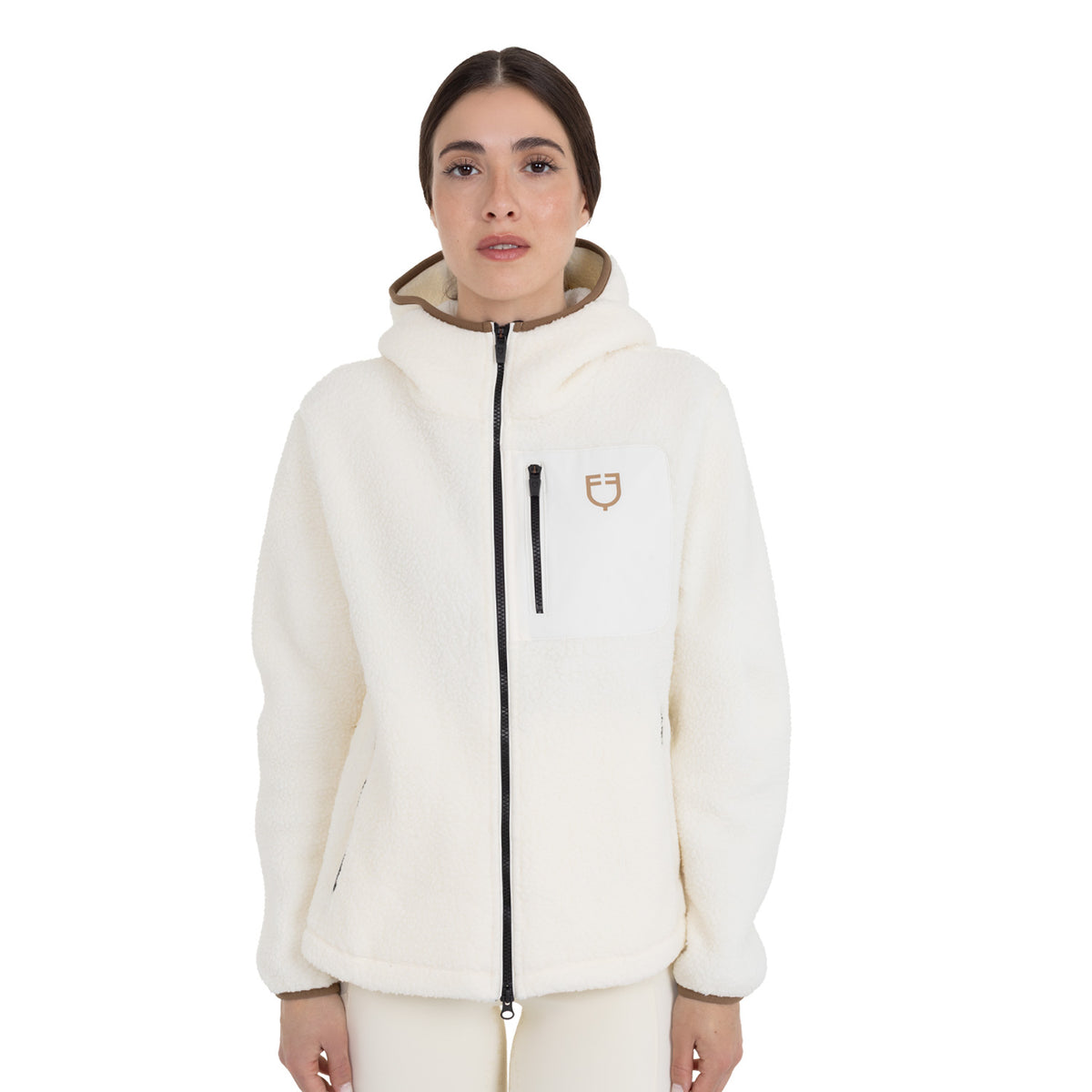 Felpa donna in pile teddy con cappuccio e zip | Abbigliamento | Abbigliamento Tecnico | Equestro