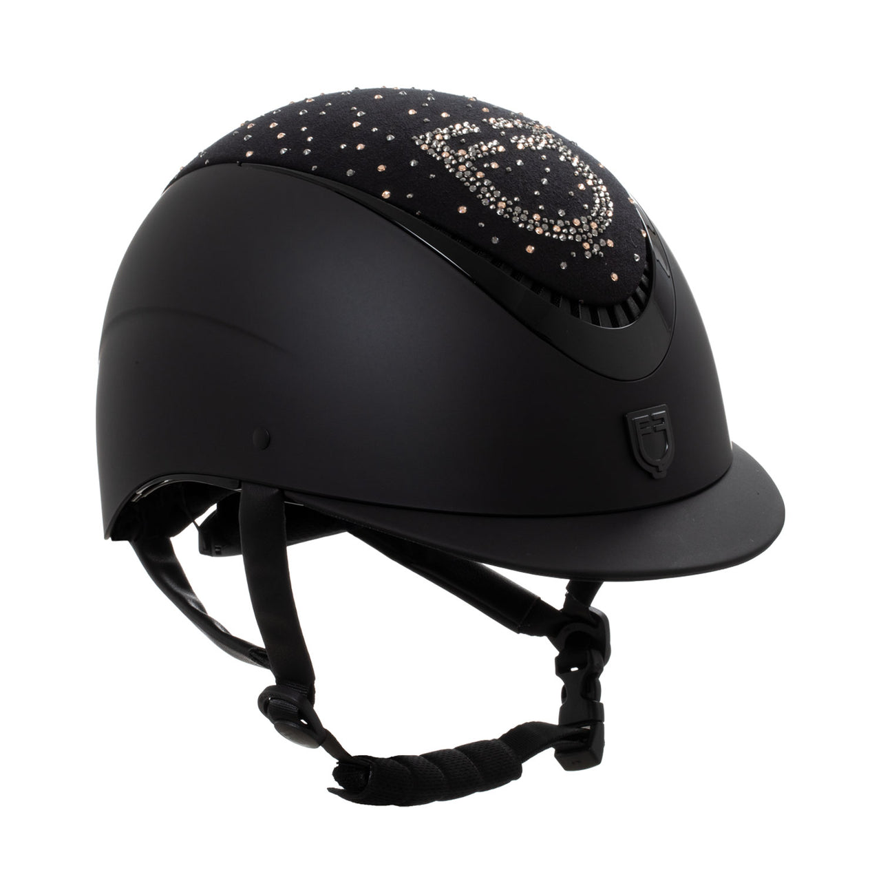 Cap opaco visiera stretta con logo in strass omologazione EN 1384-2023 | Protezioni | Caschi e Cappelli Protettivi | Equestro