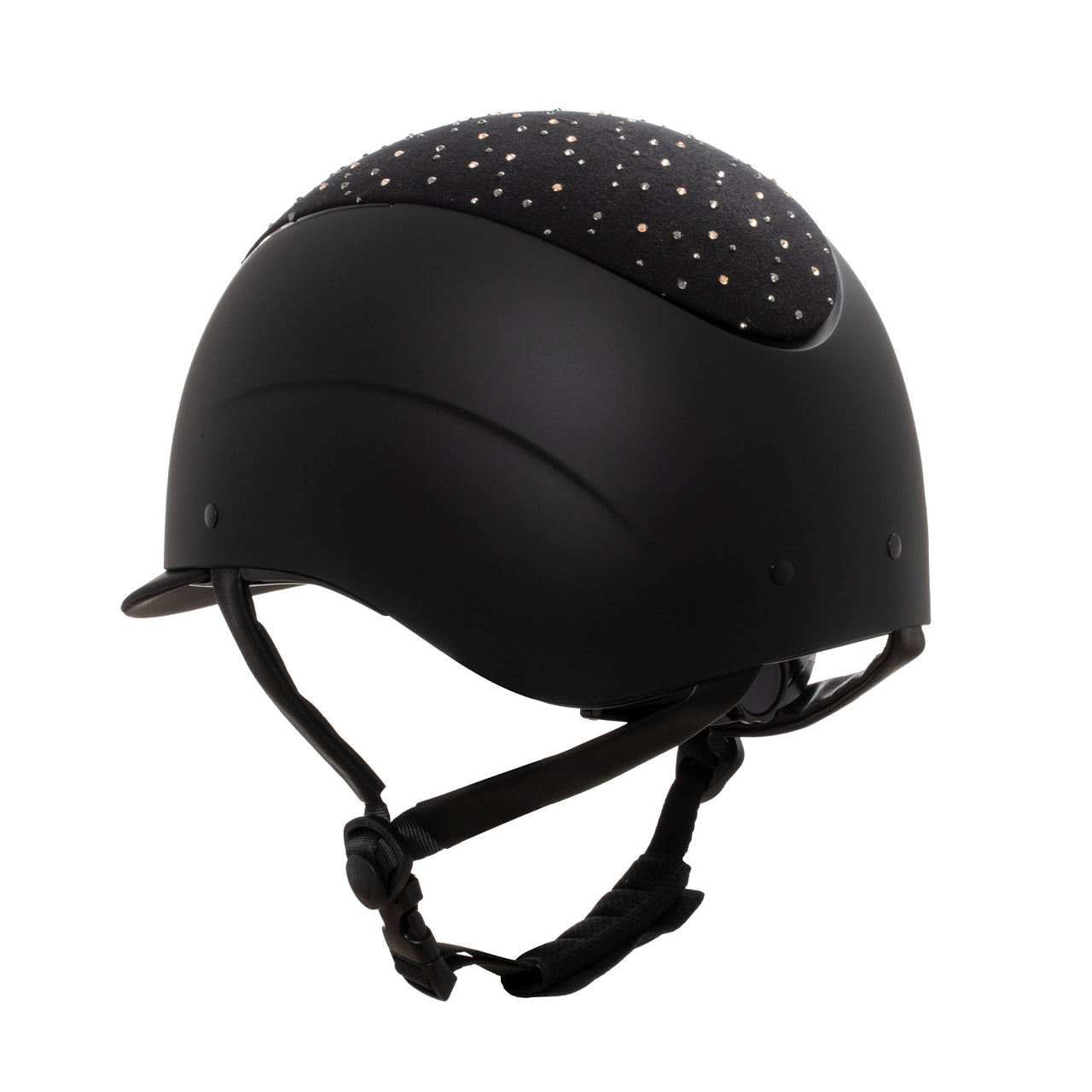 Cap opaco visiera stretta con logo in strass omologazione EN 1384-2023 | Protezioni | Caschi e Cappelli Protettivi | Equestro