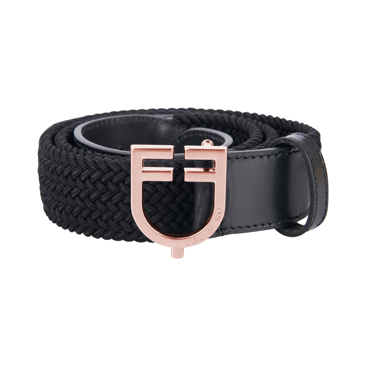 Cintura in cuoio con elastico e logo rosegold a fibbia | Accessori | Accessori | Equestro