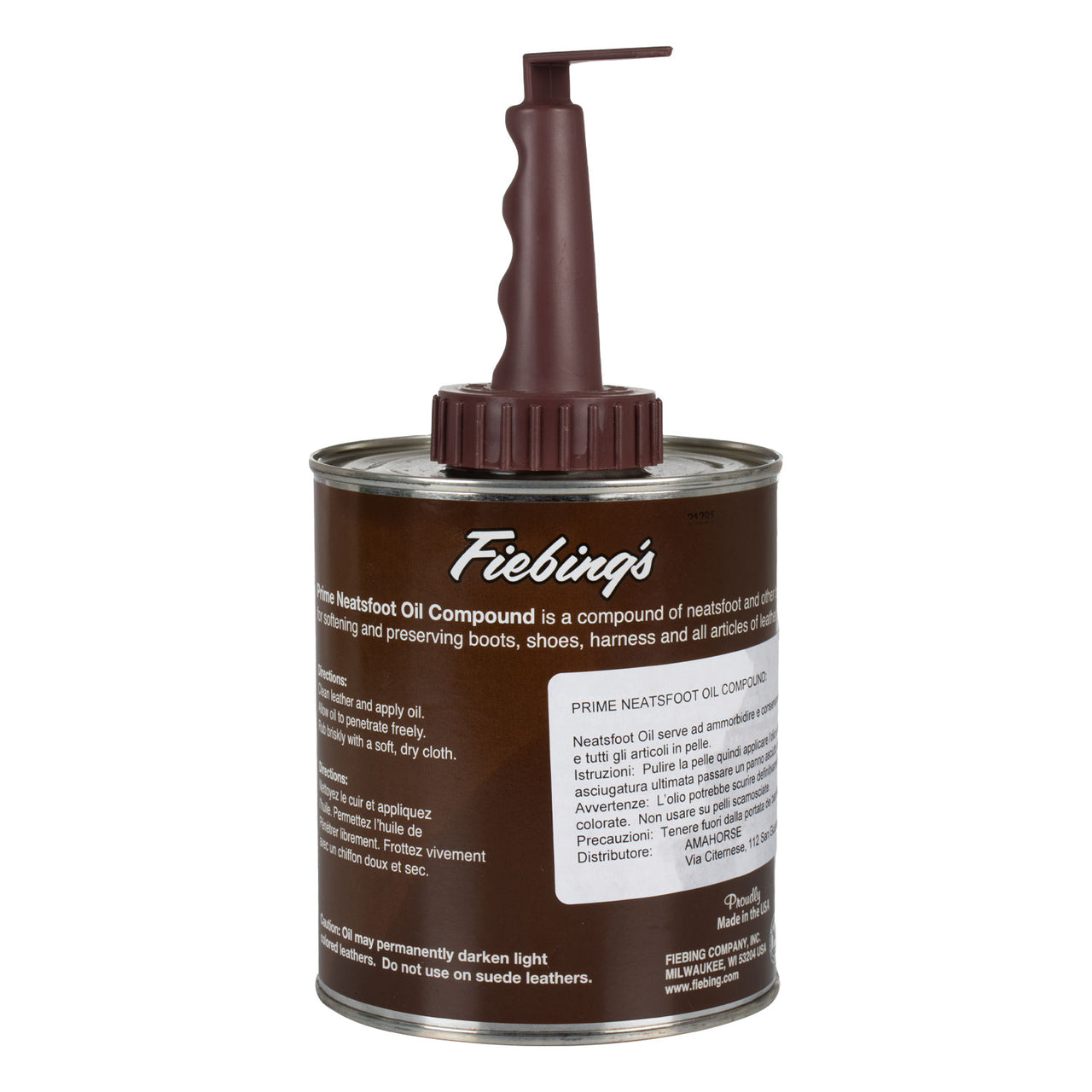 OLIO CUOIO COMPOUND FIEBING'S 946 ML | Prodotti manutenzione | Cura dei Materiali | Fiebing's