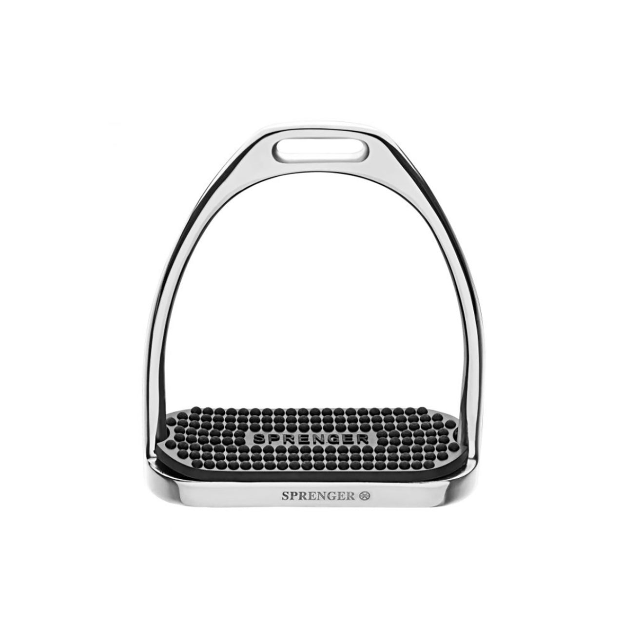 FILLIS STIRRUPS - STAINLESS STEEL, SIZE 120 MM WITH BLACK RUBBER PAD | Staffe e Staffili | Staffe | Sprenger