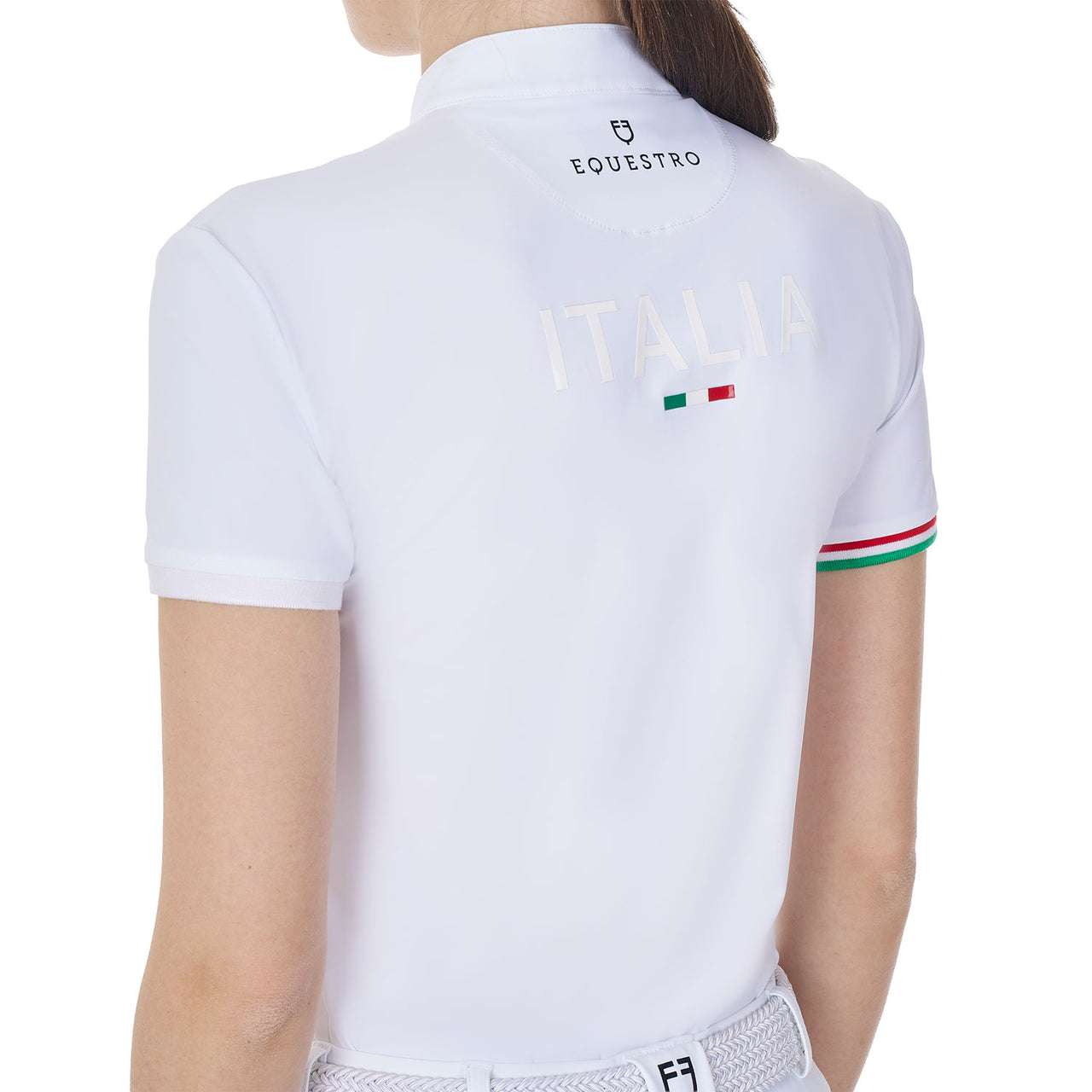 Polo donna da concorso slim fit Equestro X FISE | Abbigliamento | Polo da Competizione | Equestro