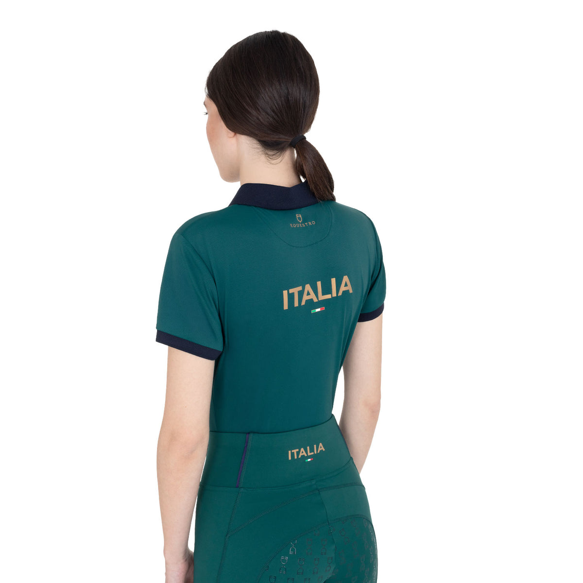 Polo donna allenamento tre bottoni Equestro X FISE 100 | Abbigliamento | Polo da Allenamento | Equestro