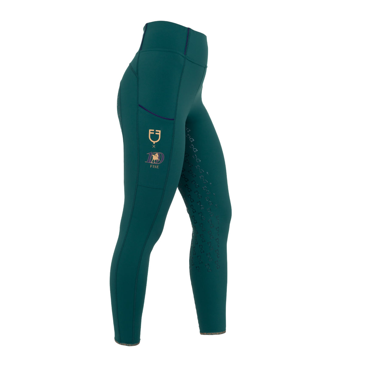Leggings donna slim fit full grip Equestro X FISE 100 | Abbigliamento | Pantaloni da Equitazione | Equestro