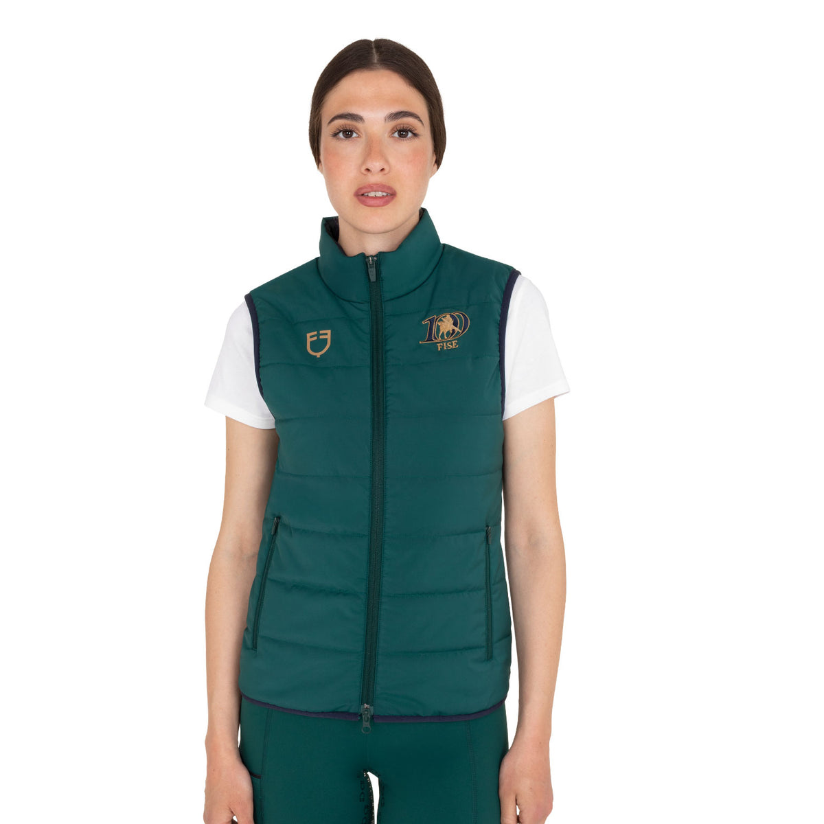Smanicato donna slim fit Equestro X FISE 100 | Abbigliamento | Gilet | Equestro
