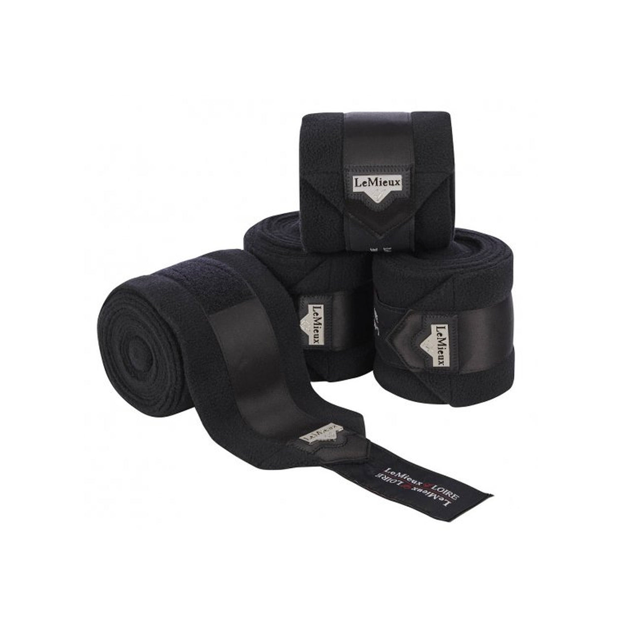 FASCE LEMIEUX LOIRE SATIN POLO BLACK LARGE SET DA 4 | Protezioni | Fasce Protettive | LeMieux