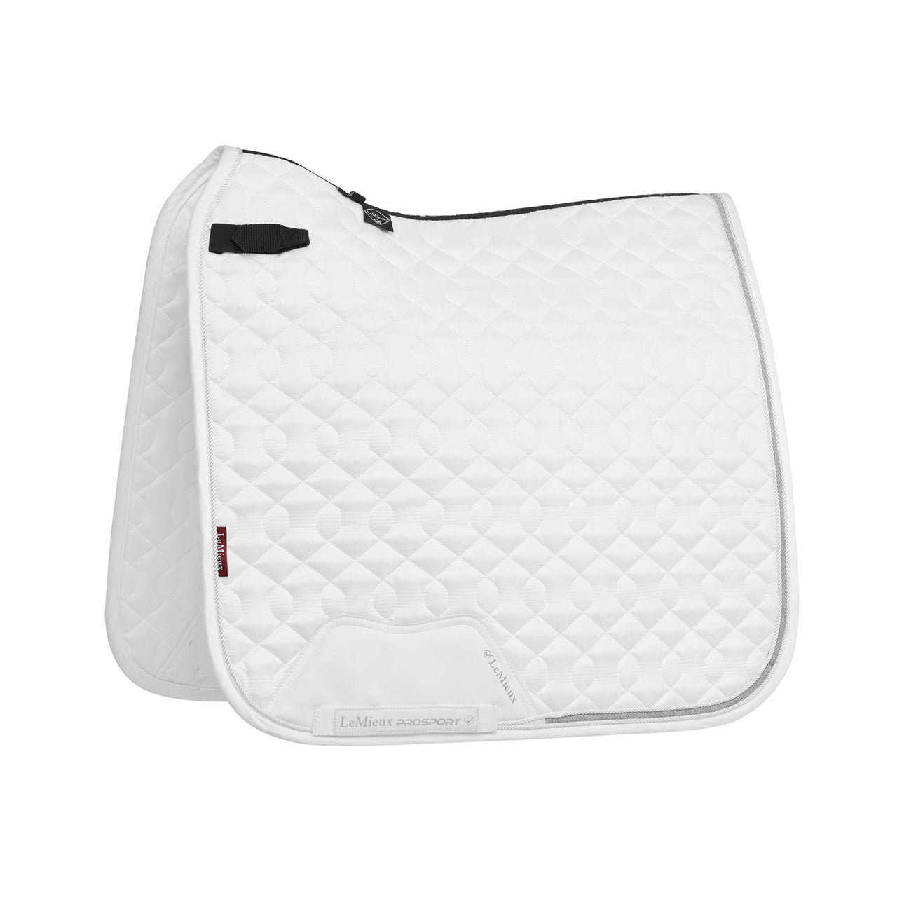 CRYSTAL SUEDE DRESSAGE SQUARE WHITE | Sottosella e Accessori | Sottosella Dressage | LeMieux
