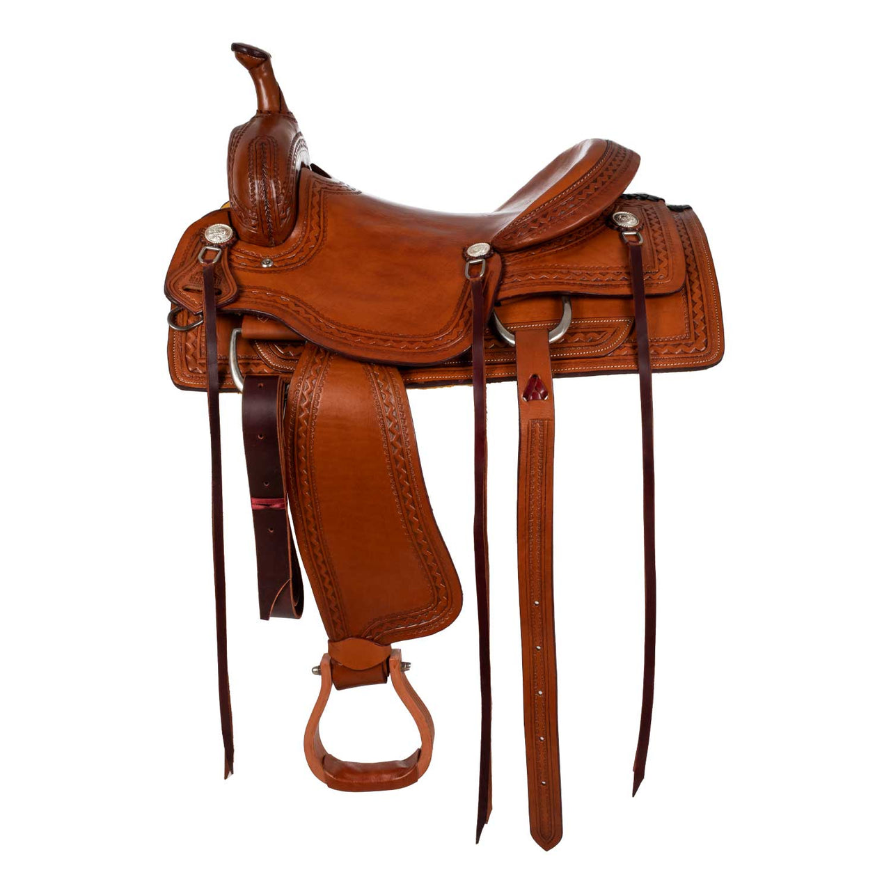 SELLA WESTERN WADE BORDER STAMP | Selle e Accessori | Selle da Lavoro con Mucche | McBryan
