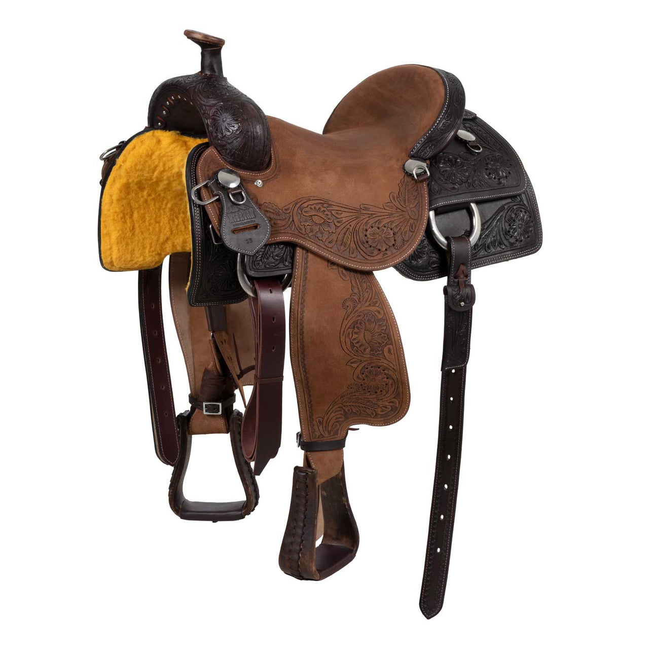 SELLA COW HORSE MSR FLOWER TOOLING | Selle e Accessori | Selle da Lavoro con Mucche | McBryan