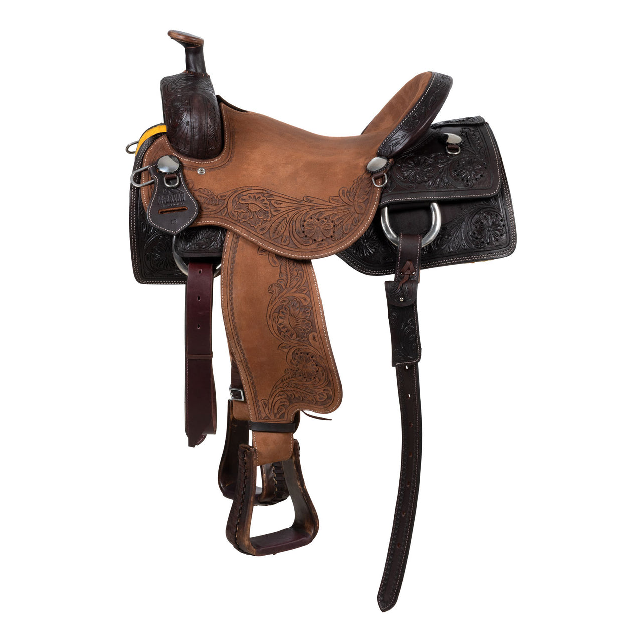 SELLA COW HORSE MSR FLOWER TOOLING | Selle e Accessori | Selle da Lavoro con Mucche | McBryan