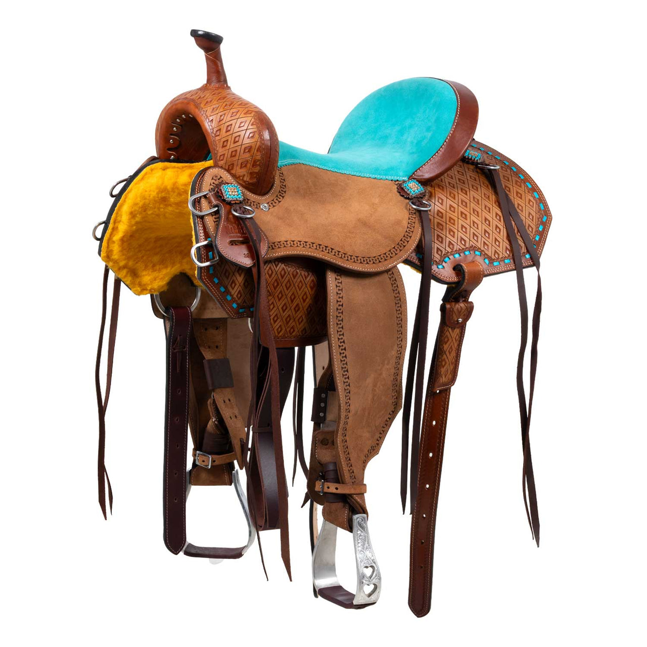 SELLA BARREL TURQUOISE SEAT BASKET TOOLING | Selle e Accessori | Selle Barrel | McBryan