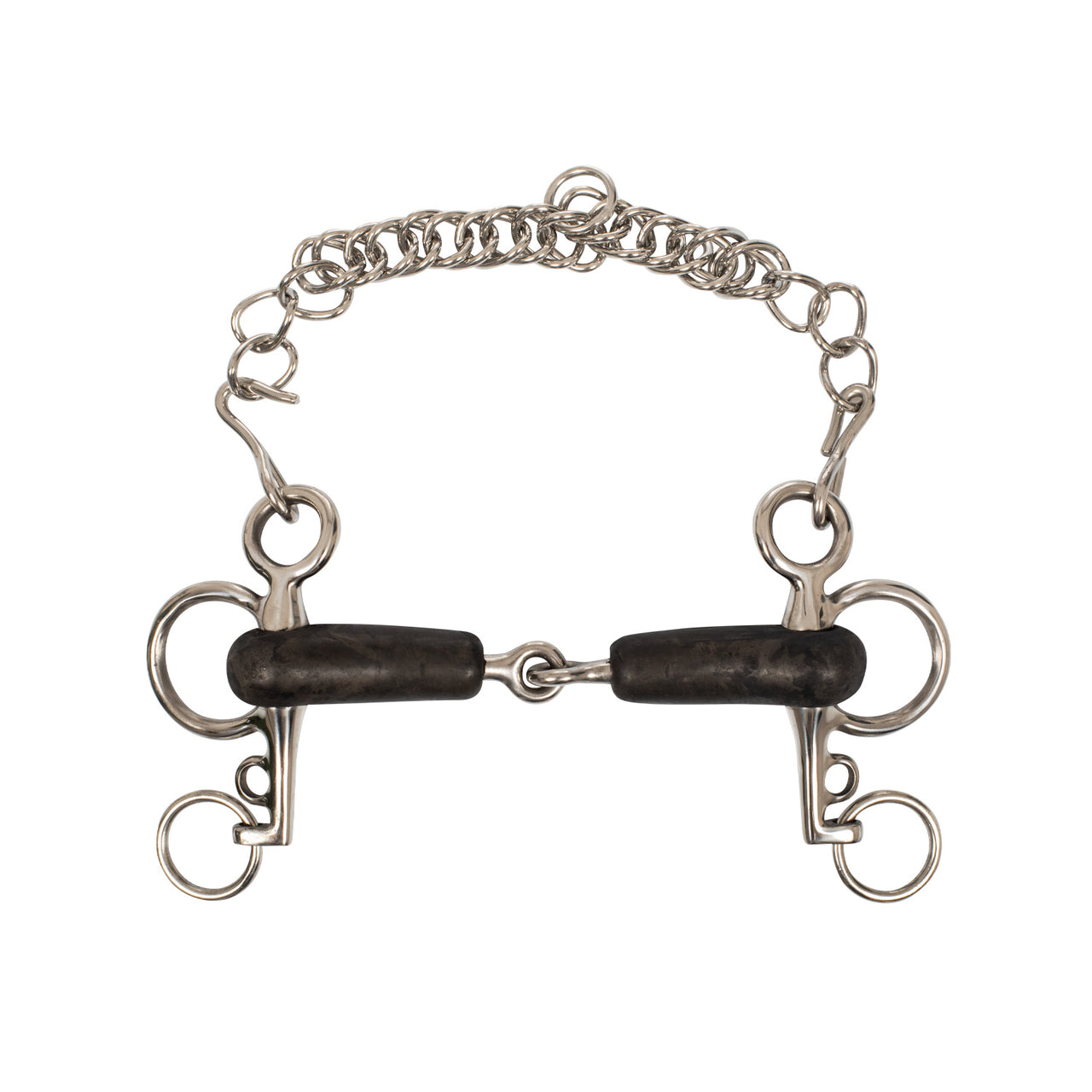 PELHAM INOX ASTE CORTE RICOPERTO GOMMA | Imboccature e Accessori | Imboccature e Accessori | Metalab