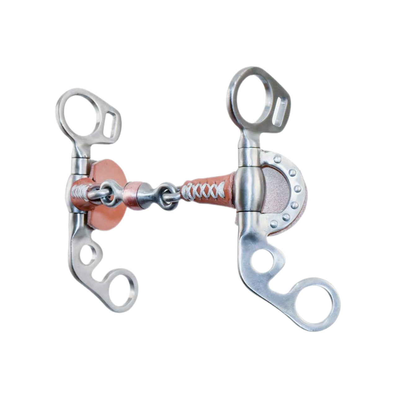 MORSO ARGENTINO CON RULLI IN RAME E BARRE RIVESTITE IN PELLE 19MM | Imboccature e Accessori | Imboccature e Accessori | Metalab