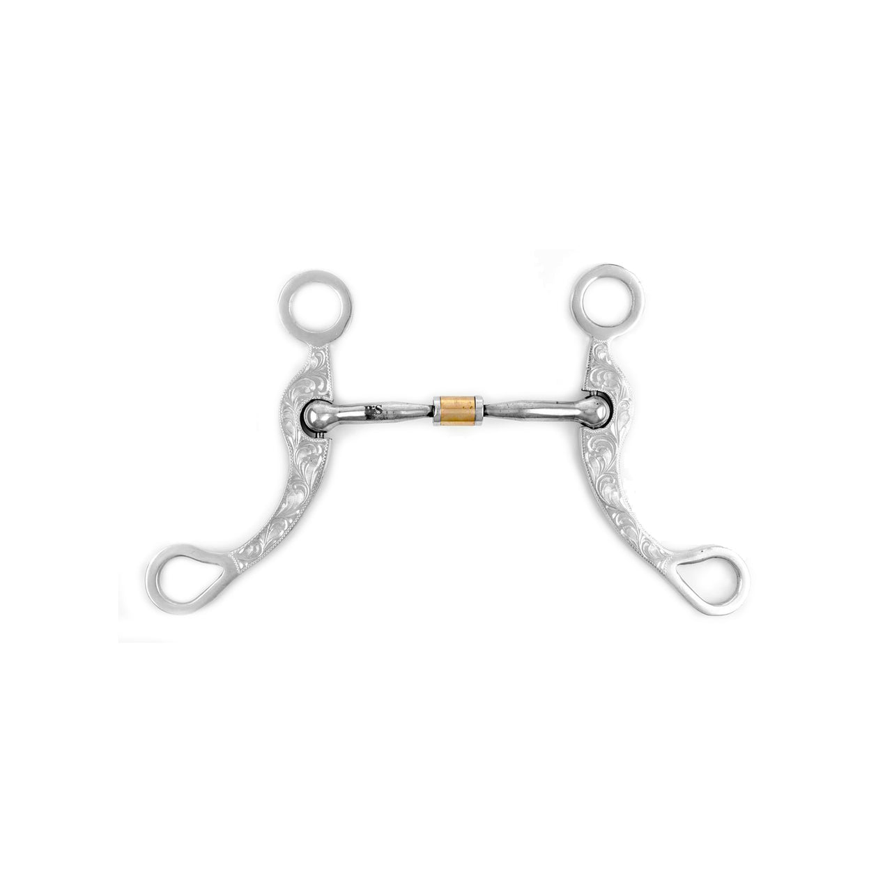 MORSO WESTERN SATINATO C/SEMI-SNODO RAME ASTE DECORATE | Imboccature e Accessori | Imboccature e Accessori | Pool's