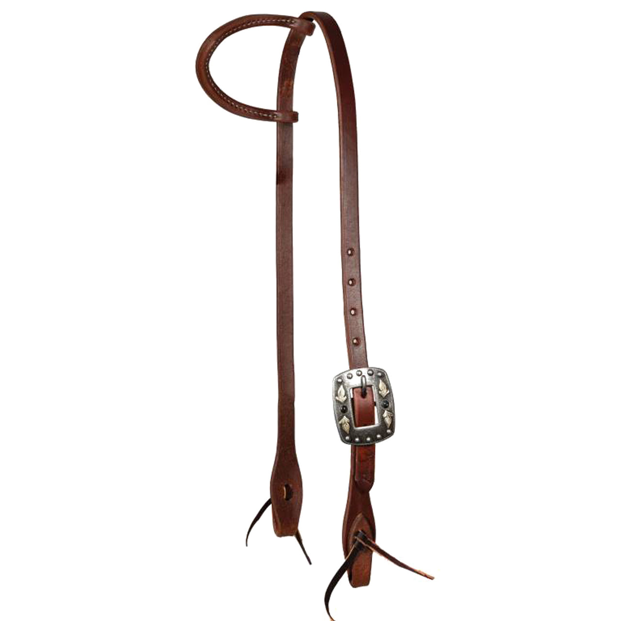 TESTIERA PROFESSIONAL'S CHOICE IN CUOIO GRASSO DA 5/8 CON FIBBIA FEATHER | Briglie e Accessori | Corone | Professional's Choice