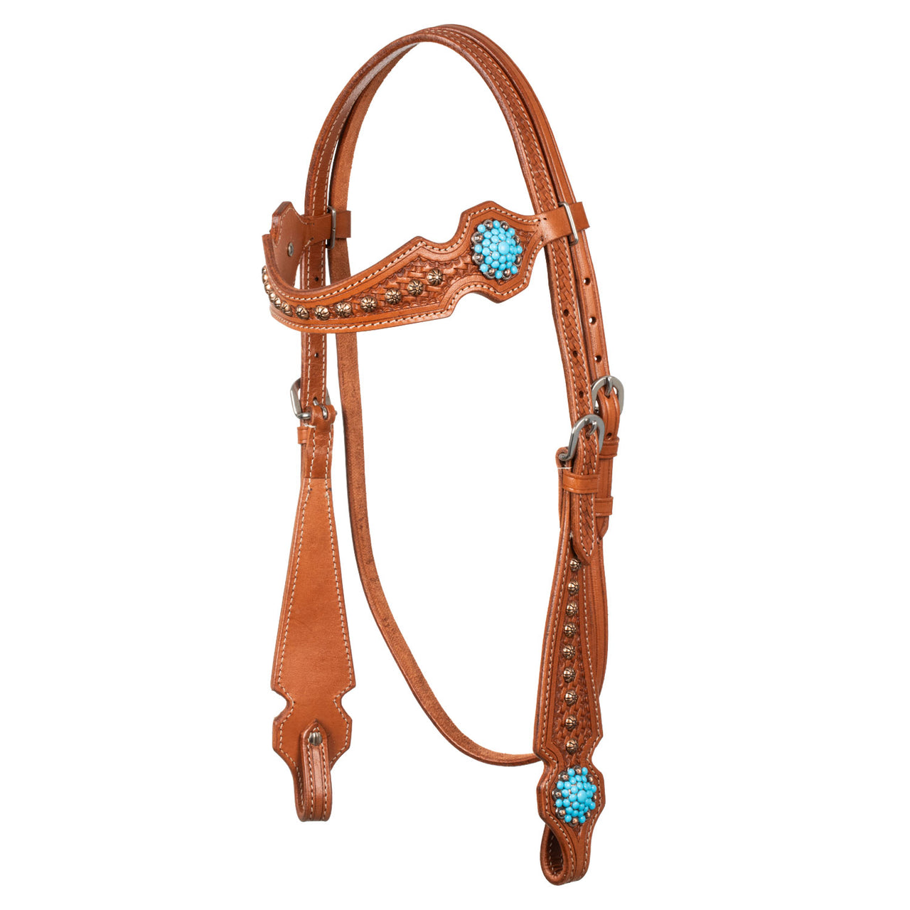 BRIGLIA WESTERN CON PIETRE BLU | Briglie e Accessori | Corone | Pool's