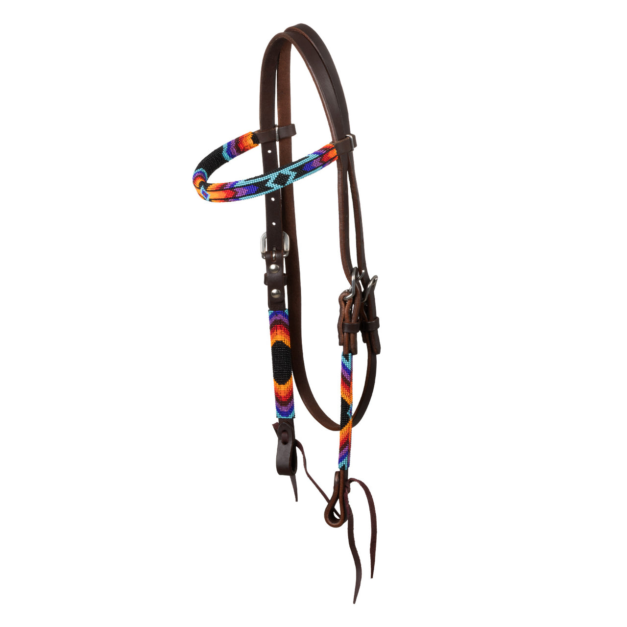 BRIGLIA WESTERN SERAPE CON PERLINE OLIATA | Briglie e Accessori | Corone | Pool's