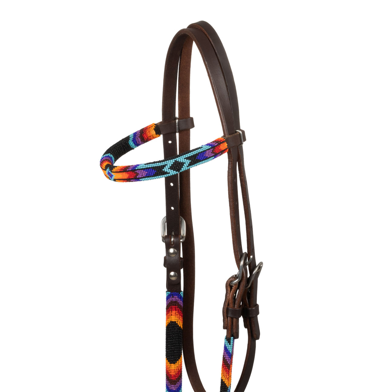 BRIGLIA WESTERN SERAPE CON PERLINE OLIATA | Briglie e Accessori | Corone | Pool's