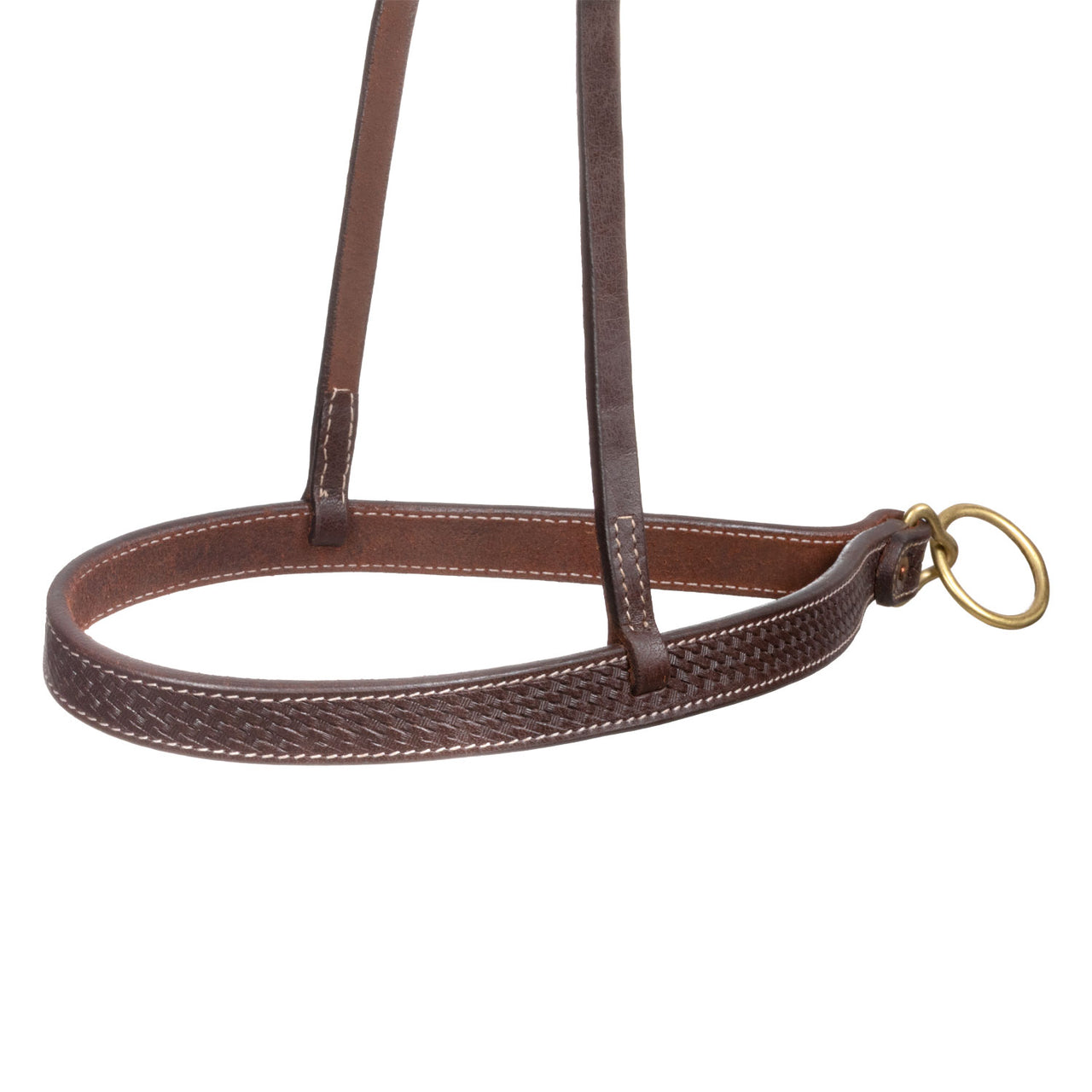 Abbassatesta a un orecchio in cuoio con fibbie in ottone | Martingale e Pettorali | Noseband & Tie Down | Pool's