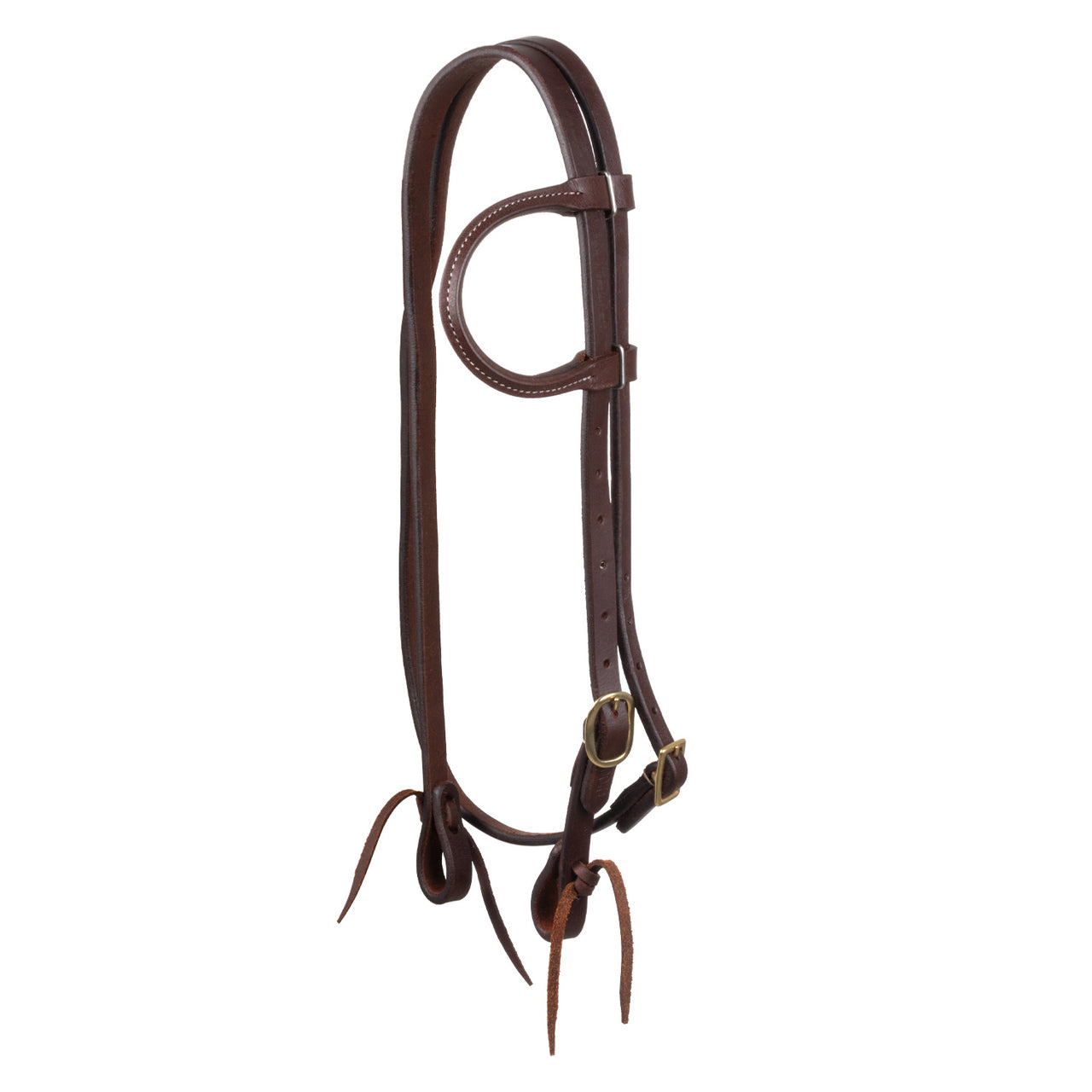 Briglia western monorecchio con sottogola (ottone) | Briglie e Accessori | Corone | Pool's