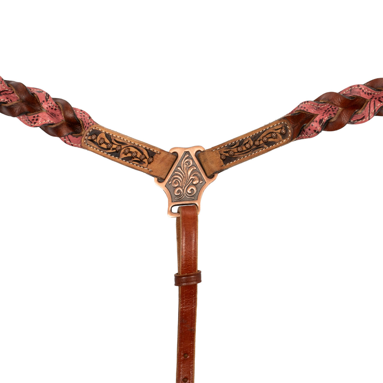 Pettorale con decorazioni in cuoio intrecciato | Martingale e Pettorali | Pettorali | Pool's