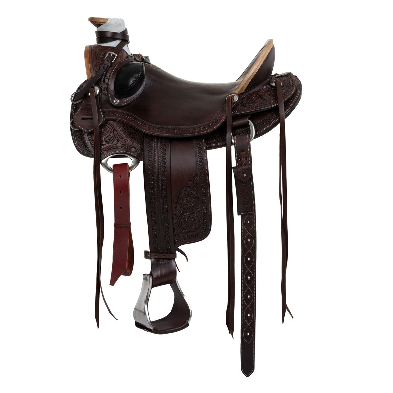 Sella wade ranch con flower tooling | Selle e Accessori | Selle da Lavoro con Mucche | Pool's