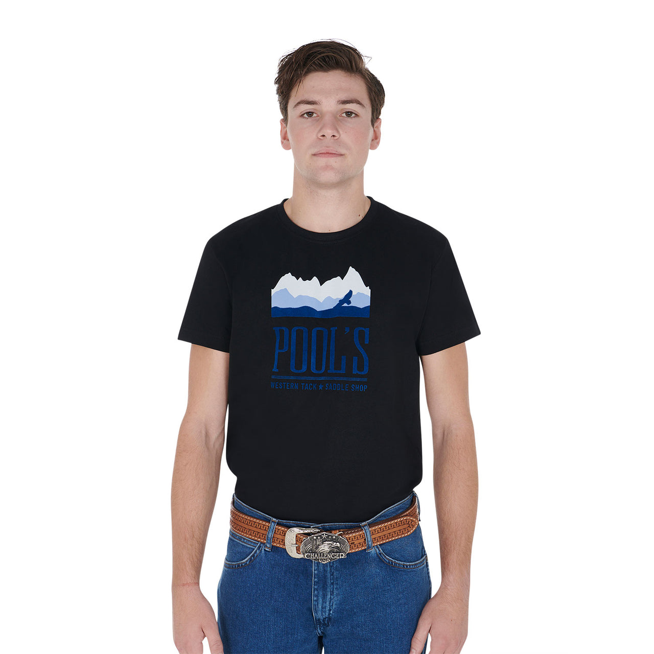 T-shirt uomo in cotone con stampa paesaggio montuoso | Abbigliamento | T-Shirt | Pool's