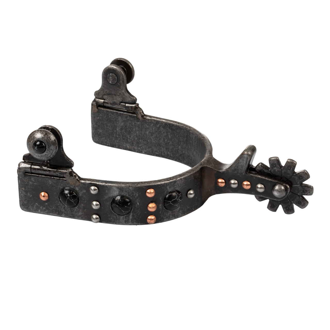 Speroni western in acciaio con perle nere | Accessori | Accessori | Pool's