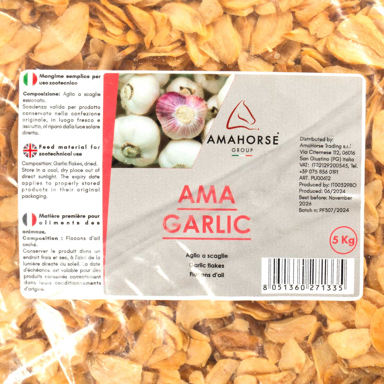 AMA GARLIC AGLIO IN SCAGLIE 5 KG | Cura del Cavallo | Integratori per Cavalli | AmaHorse
