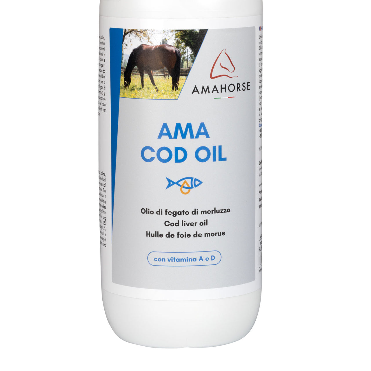 OLIO DI FEGATO DI MERLUZZO (1 LT) | Cura del Cavallo | Benessere e Recupero | AmaHorse