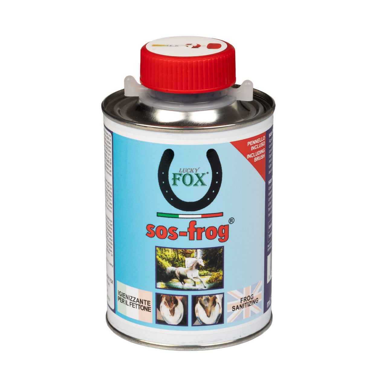SOS-FROG BARATTOLO CON PENNELLO (500 ML)  | Cura del Cavallo | Cura degli Zoccoli | Umbria Equitazione