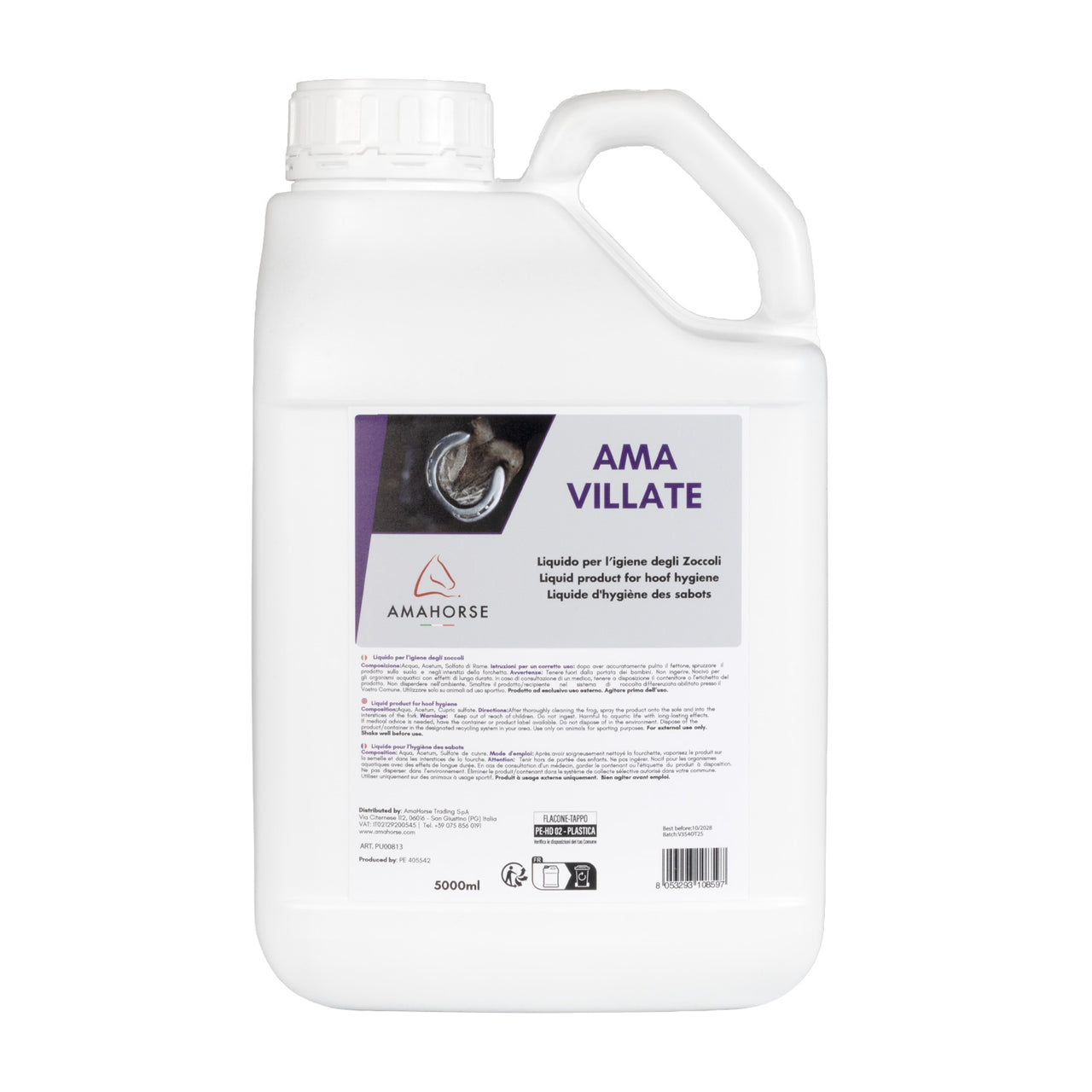 LIQUIDO DEL VILLATE (5000 ML) | Cura del Cavallo | Cura degli Zoccoli | Umbria Equitazione