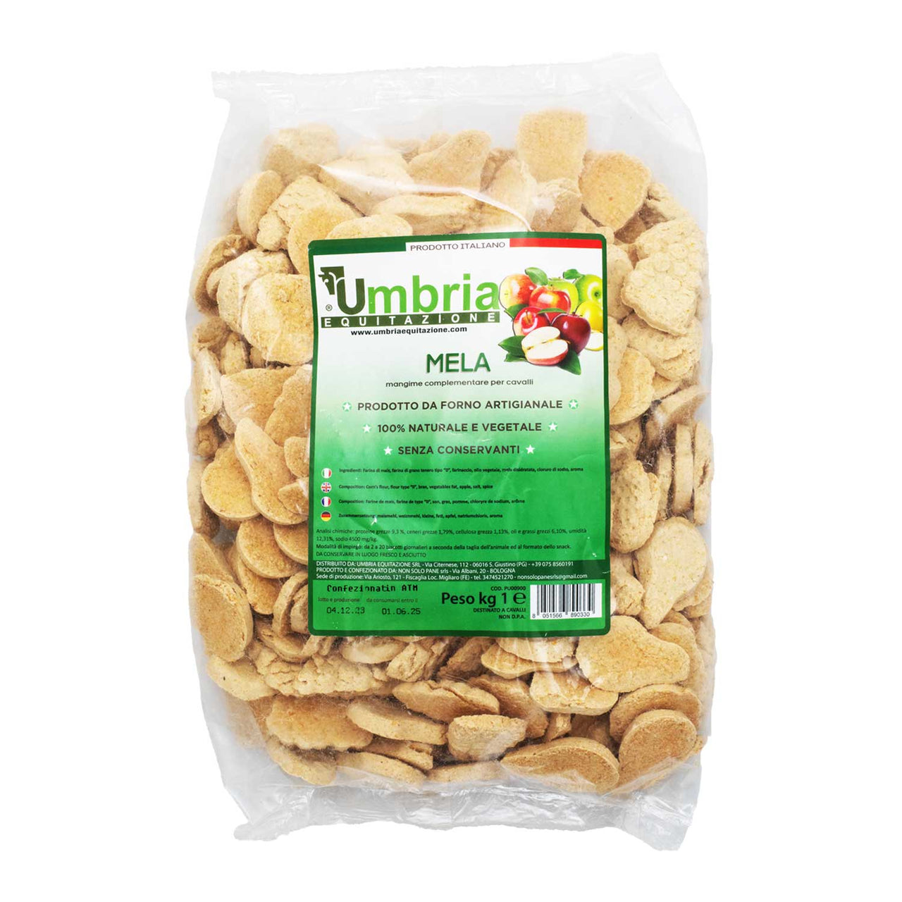 BISCOTTI MELA (930 GR) | Cura del Cavallo | Biscotti per Cavalli | Umbria Equitazione