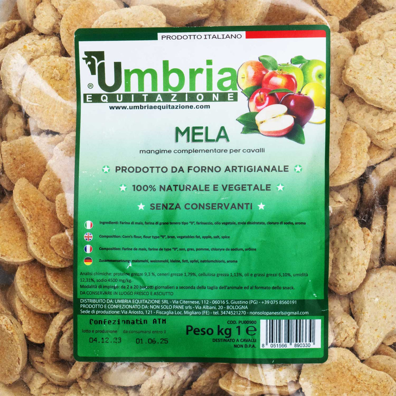 BISCOTTI MELA (930 GR) | Cura del Cavallo | Biscotti per Cavalli | Umbria Equitazione