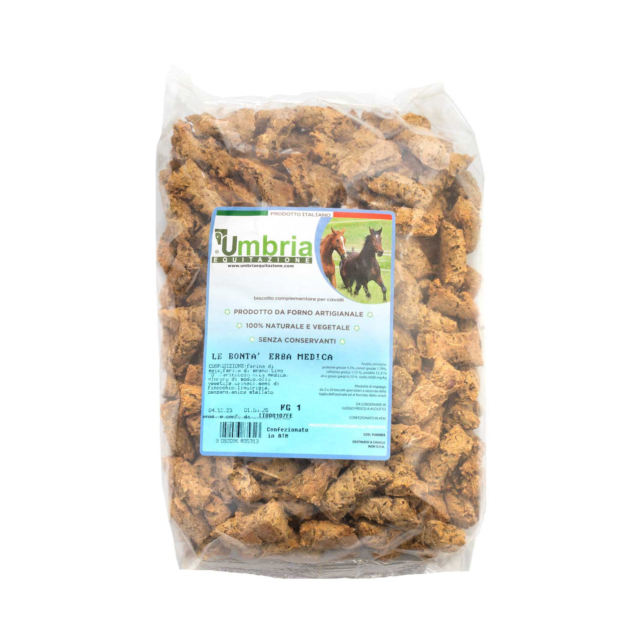 BISCOTTI LE BONTA' ERBA MEDICA (1KG) | Cura del Cavallo | Biscotti per Cavalli | Umbria Equitazione