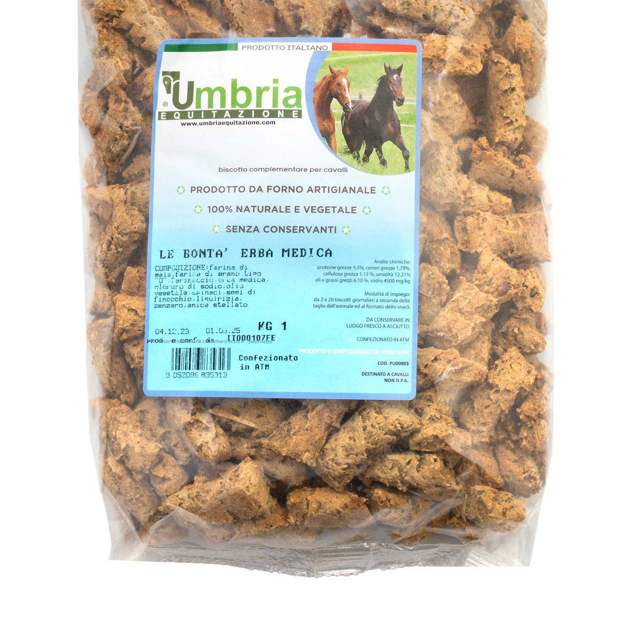 BISCOTTI LE BONTA' ERBA MEDICA (1KG) | Cura del Cavallo | Biscotti per Cavalli | Umbria Equitazione