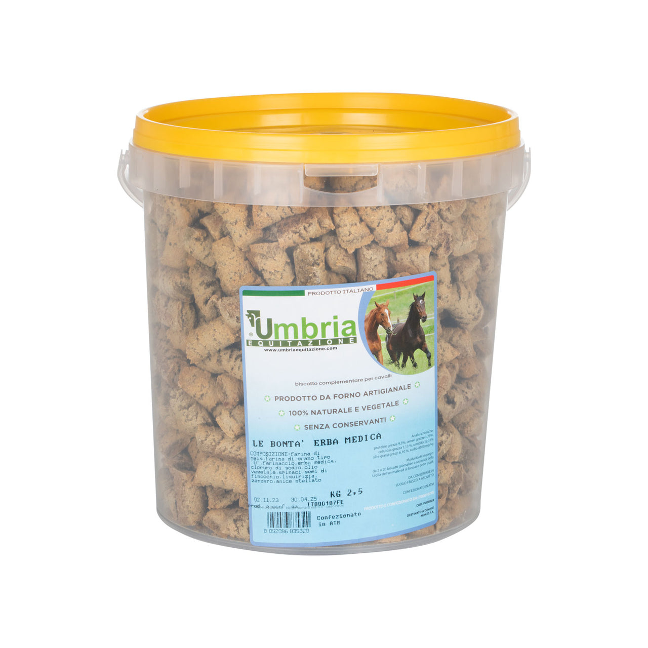 BISCOTTI LE BONTA' ERBA MEDICA (2,5 KG) | Cura del Cavallo | Biscotti per Cavalli | Umbria Equitazione