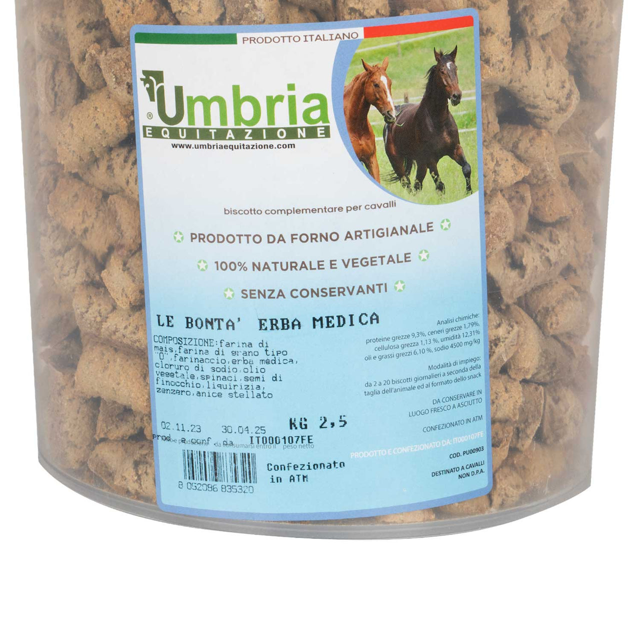 BISCOTTI LE BONTA' ERBA MEDICA (2,5 KG) | Cura del Cavallo | Biscotti per Cavalli | Umbria Equitazione