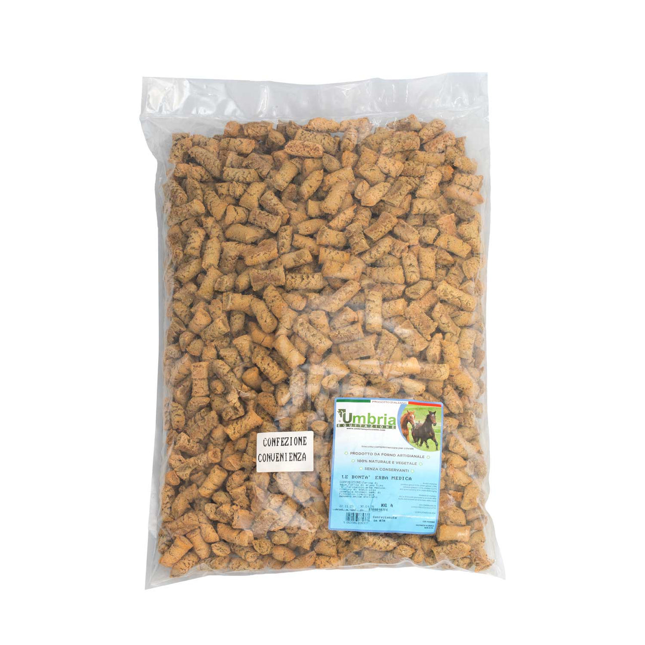BISCOTTI LE BONTA' ERBA MEDICA (4 KG) | Cura del Cavallo | Biscotti per Cavalli | Umbria Equitazione